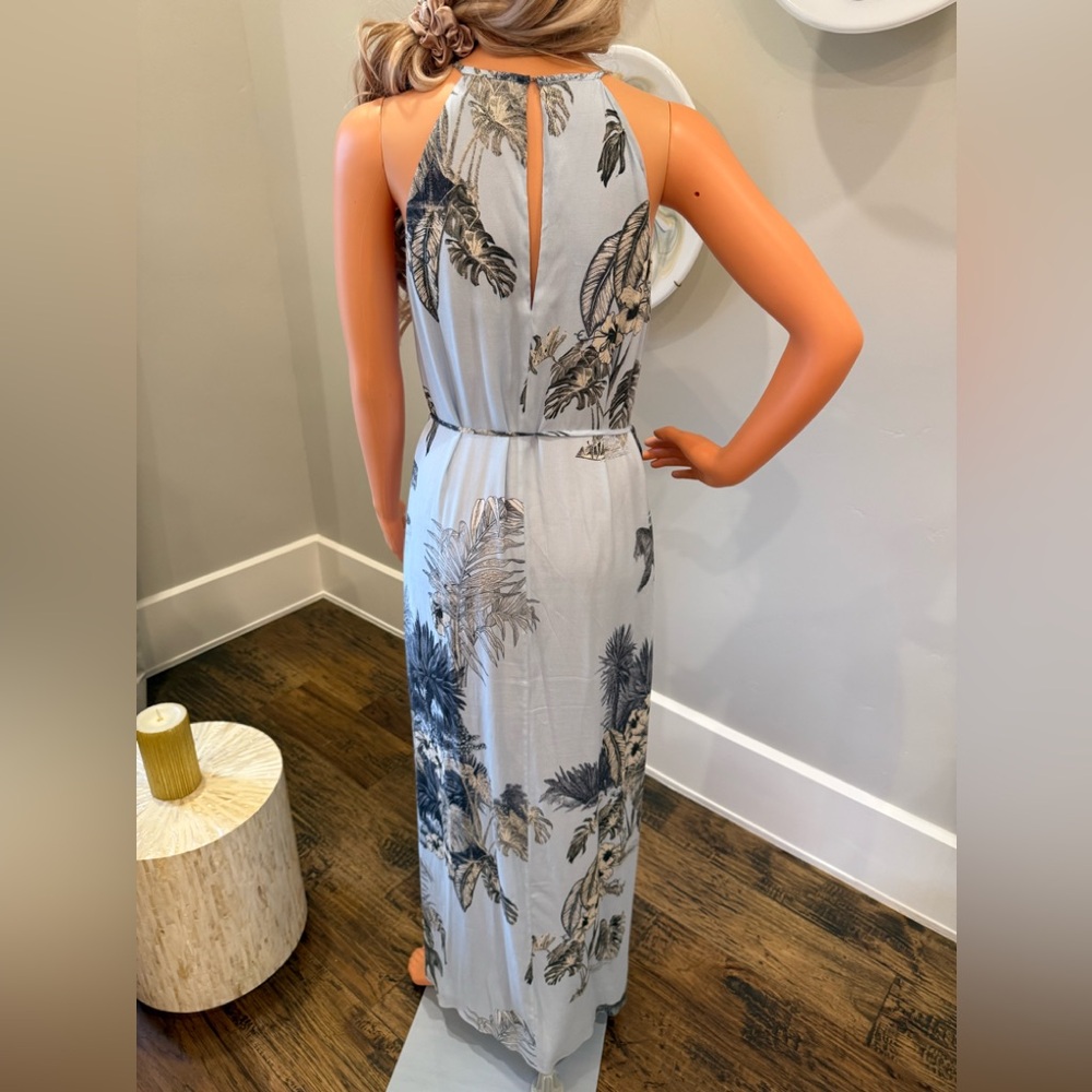 NEW MASSIMO DUTTI GORGEOUS ISLAND STYLE CLASSY MAXI DRESS W/A TIE AT THE WAIST - Picture 13 of 15